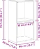 vidaXL Bücherregal 2 Fächer Weiß 40x30x76,5 cm Produktbild-Vorschau 8