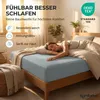 Komfortec Jersey Drap-housse 200x200 cm, 100% coton, Gris Voir les images du produit 4