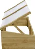 A wooden cold frame with a clear lid, shown from the side with the lid propped open. Náhľad obrázku produktu