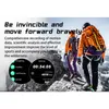 Two hikers in colorful jackets on a rocky mountain peak, with a smartwatch interface displayed. Podgląd zdjęcia produktu