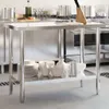 CLORIS Küchen-Arbeitstisch 110x55x85 cm Edelstahl - Produktbild-Vorschau 1