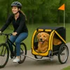 Purlov Hundeanhänger für Fahrrad bis 40 kg mit 75 × 52 × 65 Produktbild-Vorschau 4