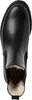 A top-down view of a black leather boot with a white fuzzy lining. Produktbild-Vorschau