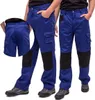 A product shot of work pants with a small inset showing the back of the pants. Produktbild-Vorschau