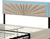 Čalúnená posteľ CDGlobal 160x200 cm s LED diódou, výškovo Náhľad obrázku produktu 7