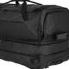 A close-up view of a black rolling travel bag. Anteprima dell’immagine prodotto