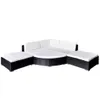 vidaXL Set di 6 pezzi da giardino con cuscini in polirattan Anteprima dell’immagine prodotto 1