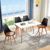 HJ_WeDoo Jeu de 8 chaises de salle à manger avec pied en Voir les images du produit 4