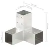 vidaXL Pfostenverbinder Y-Form Verzinktes Metall 71 x 71 mm Produktbild-Vorschau 4