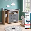 Vouwtafel Vicco Oskar, antraciet/gouden eikenhout, 113 x 93 Productafbeelding-voorbeeld 1