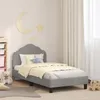 vidaXL Dětský rám postele s čelem světle šedý 80 x 160 cm Náhled obrázku produktu 2