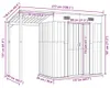 vidaXL Casetta da giardino con tettoia verde 277x107x181 cm Anteprima dell’immagine prodotto 7