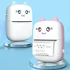 Two cute, cat-themed mini printers are displayed against a light blue background. Anteprima dell’immagine prodotto