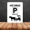 Pferd mit Kutsche Metallschild in 15x20 cm mit Spruch Hü Produktbild-Vorschau 4