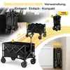 SUNULA Bollerwagen Faltbar Tragkraft 120 KG Handwagen mit Produktbild-Vorschau 2