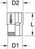 KS Tools 117.1353, Buchse, 1/2", Imperial, 1 Kopf/Köpfe, Produktbild-Vorschau 2