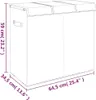 vidaXL Cesto portabiancheria pieghevole grigio 64,5x34,5x59 Anteprima dell’immagine prodotto 7