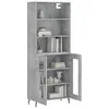 vidaXL Highboard Betongrau 69,5x34x180 cm Holzwerkstoff -  Produktbild-Vorschau 4