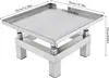 A stainless steel platform with springs and legs, showing dimensions. Náhled obrázku produktu