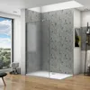 AICA walk in dusche 120X200cm Milchglas Duschwand 10mm NANO Produktbild-Vorschau 1