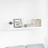 vidaXL Scaffale galleggiante bianco lucido 120x23,5x3,8 cm Anteprima dell’immagine prodotto 2