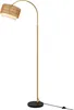 ZMH Stehlampe Boho Rattan Bogenlampe Gold dimmbare Produktbild-Vorschau 9