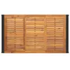 A top-down view of a slatted wooden table with black legs. Produktbild-Vorschau