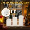 LED Kerzen Echtwachs 3er Set mit Fernbedienung Timer Produktbild-Vorschau 2
