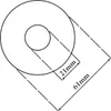 1/2" Rosette aus verchromtem Edelstahl Produktbild-Vorschau 3