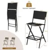 COSTWAY 2er Set Barhocker mit Fußstütze, Campingstühle bis Produktbild-Vorschau 7