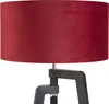 Stehlampe Stativ Schwarz mit Rotem Schirm und Gold 50 cm Produktbild-Vorschau 2