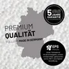 Marketing image with text and graphics overlayed on a background of small white spheres, featuring a silhouette of Germany. Náhled obrázku produktu
