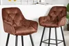 Design Barhocker MILANO braun Samt Barstuhl mit Produktbild-Vorschau 4