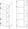 Vitrinenschrank QUERTY QT-07 Vitrine Regalschrank Produktbild-Vorschau 3