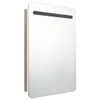 ZMH LED-Bad-Spiegelschrank Weiß und Eichen-Optik 60x11x80 Produktbild-Vorschau 3