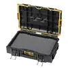 An open black and yellow tool case with foam padding inside. Produktbild-Vorschau