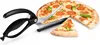 A pizza cutter and a pizza are shown on a white background. Anteprima dell’immagine prodotto
