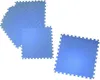 A stack of blue interlocking floor mats and two individual mats. Produktbild-Vorschau