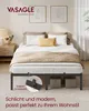 A bedroom scene featuring a bed frame with bedding and decorative elements. Produktbild-Vorschau