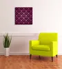 Wallario Premium Leinwandbild Blumenmuster Damast in pink Produktbild-Vorschau 2