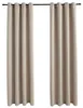 vidaXL Verdunkelungsvorhänge mit Metallösen 2 Stk. Beige Produktbild-Vorschau 1