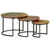 Set tavoli 3 pezzi. Legno massiccio riciclato Anteprima dell’immagine prodotto 7