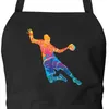 Huuraa Schürze bunte Handball Silhouette Schwarz mit Produktbild-Vorschau 2