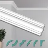 HEXIMO Deckenleisten modern XPS Styropor weiß, 2 Meter Produktbild-Vorschau 1