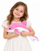 Mascotte di peluche delfino rosa 70 cm Anteprima dell’immagine prodotto 2