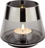 Fink JONA, Teelichthalter, Glas, Silberfolie, glatt, grau, Produktbild-Vorschau 1