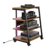 4-stufiger HiFi Rack mit Rädern, Schrank mit Produktbild-Vorschau 1