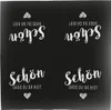 itenga 40x Serviette Schön dass du da bist - SCHWARZ - Produktbild-Vorschau 4