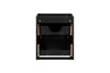 Armoire De Salle De Bain 50 Cm Noir Mat 2 Tiroirs Rainurés Voir les images du produit 4