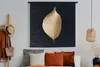 MuchoWow® Wandteppich Wandbehang Blätter - Gold - Schwarz - Produktbild-Vorschau 5